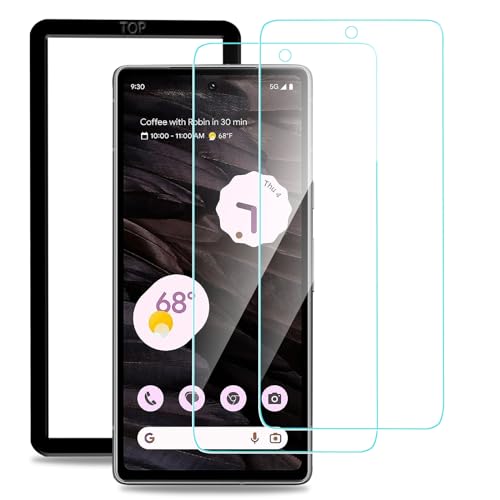 Google Pixel 7A ガラスフィルム 2枚入 指紋認証対応 グーグルピクセル7a 対応 液晶保護フィルム ガイド枠付き 2枚入 硬度9H 耐衝撃 送料無料