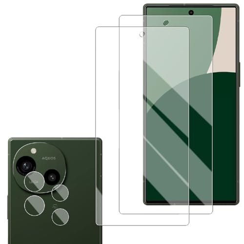 AQUOS R9 SH-51E ガラスフィルム 2+2枚セット AQUOS R9 SH-51E 保護フィルム *2 + カメラフィルム *2 硬度9H 強化ガラス 衝撃吸収 飛散防止 高透過率 指紋防止 撥水撥油 極薄 0.26mm超薄型 気泡ゼロ 送料無料 103,045円