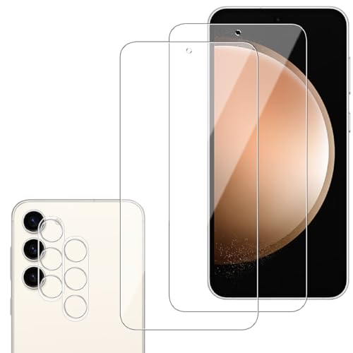 Galaxy S23 FE ガラスフィルム 2+2枚セット 保護フィルム *2 + カメラフィルム *2 硬度9H 強化ガラス 衝撃吸収 飛散防止 高透過率 指紋防止 撥水撥油 極薄 0.26mm超薄型 気泡ゼロ 送料無料 103,045円