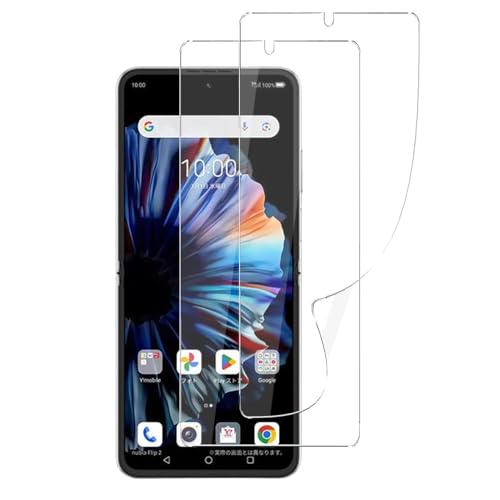 nubia Flip 2 フィルム 保護フィルム nubia Flip 2 TPU凝縮スクリーン ソフト フィルム 硬度4H 飛散防止 スクラッチ防止 撥水撥油 nubia Flip 2 (メインディスプレイ) フィルム 2枚セット 送料無料