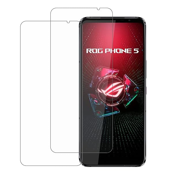 Asus ROG Phone 5 ガラスフィルム 高光透過率 3D Touch 指紋防止 保護フィルム 硬度9H 強化ガラス スクリーン 破損防止 保護 2枚セット Asus ROG Phone 5液晶保護フィルム (6.78 Inches) 送料無料