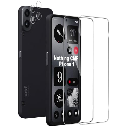 Nothing CMF Phone 1 ガラスフィルム(2枚) + カメラフィルム (2枚) Nothing CMF Phone 1 強化ガラス 液晶保護フィルム 硬度9H 耐衝撃 スクラッチ防止 高透過率 自動吸着 気泡ゼロ 指紋防止 液晶保護フィルム Nothing CMF Phone 1 対応 フィルム + レンズ保護 ...