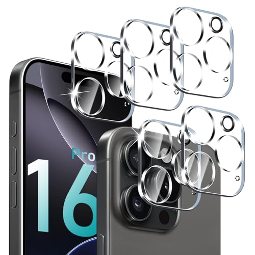 iPhone 16 Pro / iPhone 16 Pro Max カメラフィルム 耐衝撃 貼り付け簡単 気泡ゼロ 露出オーバー防止 指紋防止 強化ガラス レンズカバー アイフォン 16 プロ レンズ 保護フィルム 5枚入り 送料無料