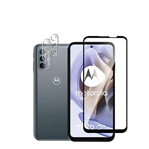 Moto G31ガラスフィルム + カメラフィルム 強化ガラス 高硬度 9H 防指紋 傷防止 耐衝撃 99％高透過率 飛散防止 対応 Moto G31保護フィルム + レンズフィルム 送料無料