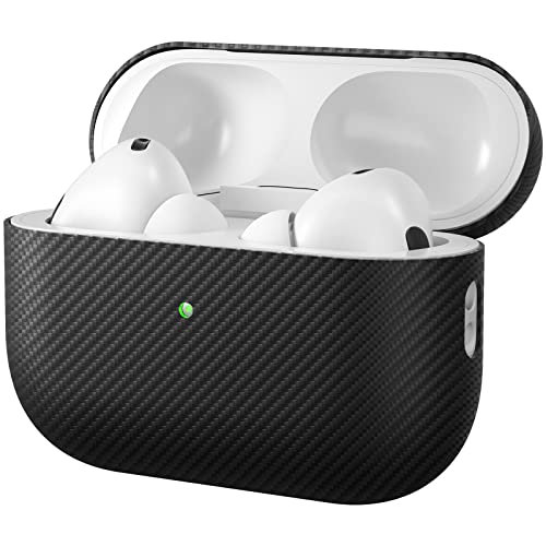 AirPods Pro2対応アラミド繊維 ケース 衝撃吸収 保護カバー ワイヤレス充電可能 LEDライトが見える キズ防止 軽量 シンプル フィット スリム おしゃれ｜LAVETT
