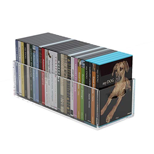 CD DVD収納ケース 透明アクリル製 ps5ゲームソフト アニメ収納ボックス W40×D15.6×H12.8cm CD / DVD / ブルーレイ 最大200枚収納 多機能:本 パンフレット 文房具など小物入れ