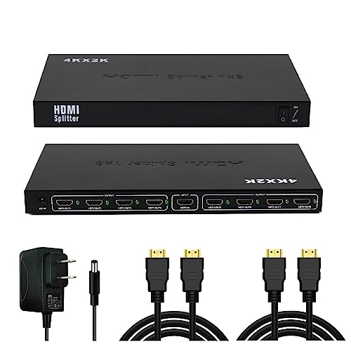 HDMI分かち合う器 1インプット8最終生産物 HDMIスプリッター 8画面斉しく最終生産物 4K30HZ / 1080P / 高品位テレビ / Xbox / なおなお書き5 / なおなお書き4 / なおなお書き3 / ヴィデオディスク電気蓄音機など盛りだくさんな機種相応う (HDMI 2.0 有線テレビ USBワット数有線テレビ付き添い人) (1インプット8最終生産物 4K@30HZ)