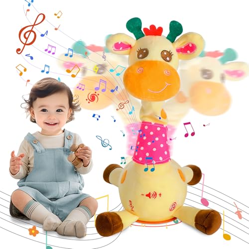 しゃべる ぬいぐるみ キリン ぬいぐるみ 誕生日プレゼント ものまね ぬいぐるみ 踊る 喋るぬいぐるみ 音量調節 10曲童謡 子供の日 クリスマスギフト 新年 お正月 飾り おうむ返し 声を真似する 歌う 録音