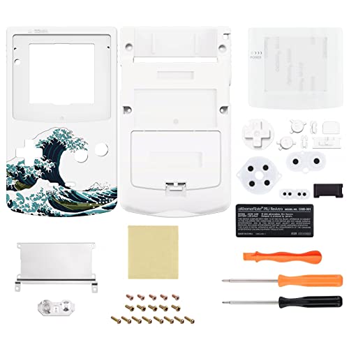 Gameboy Color 対応 IPSアップグレード 交換用 シェル フルハウジング カバー ボタン付き GBC OSD IPS & Regular IPS & Standard LCDにも対応します (コンソールやIPSスクリーンは付属していません。) グレートウェブ 送料無料