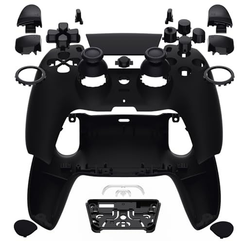 PS5 (BDM-030＆BDM-040＆BDM-050) コントローラー 対応 フルセット ハウジングシェル ボタン タッチパッド カバー PS5 コントローラー カスタム ブラック 交換用 トップ ボトム カバー ケース ブラック｜LAVETT 6,483円