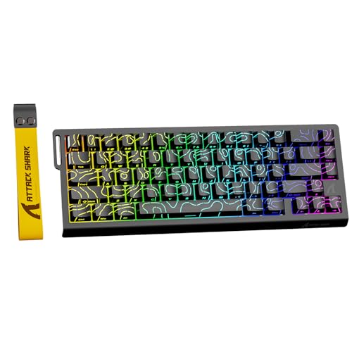 X68HE ラピットトリガー ゲーミングキーボード RT0.01粍 8000hz RGB 有線USB 磁気取り替えっこ 0.125ms引き延ばし ダブル PBTコンター3.0足がかり旗がしら デッド地域合わせる役立つこと 熱っぽい引き替える能力のある(コンターブラック)