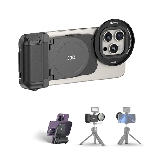 Magsafe相応う スマホグリップ + スマホ 水晶体水漉し アダプタ 一揃いの道具 無線電話遠隔操作付き添い人 スマホスタンド 自撮り手持ち部分 iPhone 16 15 14 Pro Max Plus スマホ当て嵌める 67粍水漉し に相応う 磁石 スマホフィルターリング 1 / 4\u0027螺子釘穴 電話を掛ける ...