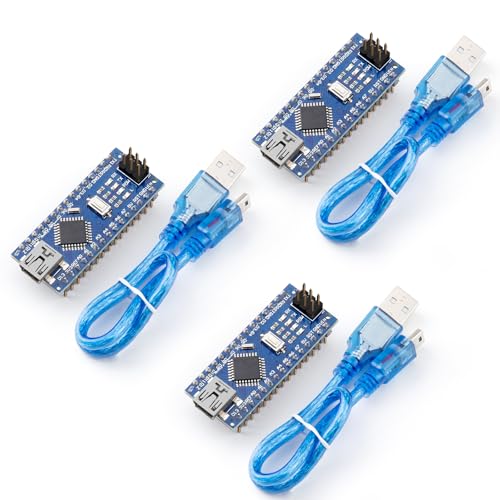 Arduino用 Nanoボード はんだ付け済み CH 340 Nano V3.0互換 USB ケーブル付き(3) 送料無料