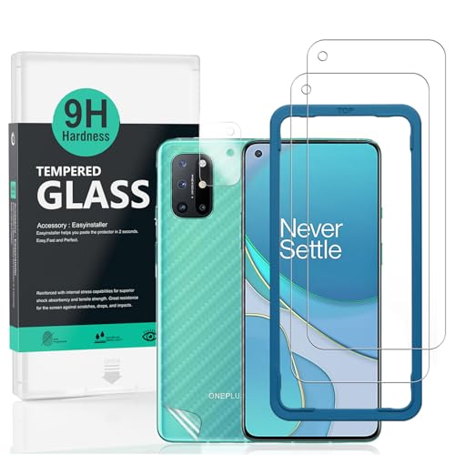 OnePlus 8T 保護フィルム 2個セット カメラレンズプロテ クター付き 背面保護フィルム付き 簡単装着キット付き 送料無料