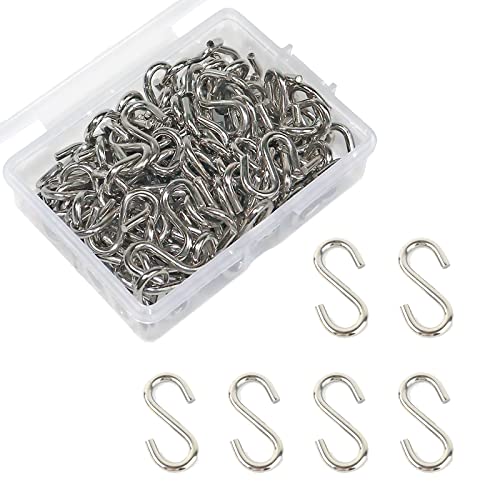 S字フック ミニフック ステンレス 100パック 吊り下げ S字 フック 錆びない 丈夫 1.4cm 銀色 送料無料