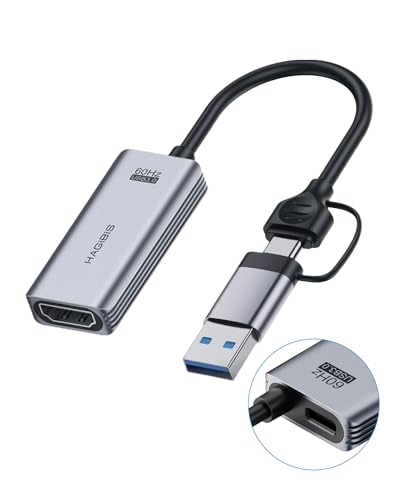 USB3.0 ビデオキャプチャカード 100W PD HDMI USB / USB C 1080P HD 60fps ライブおよび録画ビデオオーディオゲーム MS2130 Quest 3 VR Switch PS4 / 5 ライブブロードキャスト ゲーム ストリーミング(UHC07P) 送料無料