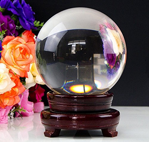 楽天市場】水晶球200mm 風水精選透明水晶（回転台座付き） : 中国貿易
