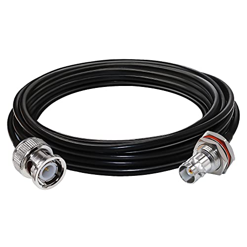 BNC ケーブル RG58 ジャンパーケーブル BNC オス BNCメス バルクヘッド 低損失 50オーム CB 無線 同軸 ケーブル 16.4フィート (5M) アマチュア 無線 アンテナセキュリティ CCTV システム用 Wifi アンテナ 延長 ケーブル 103,245円