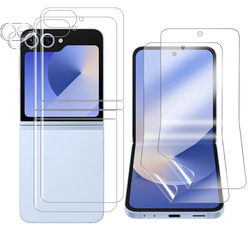 Galaxy Z Flip6 SC-54E 保護フィルム 2枚 メイン画面 バックフイルム カメラフィルム 柔らかい 超薄TPU製 保護フィルム 自然修復 高透過率 全面保護 気泡なし 指紋防止 衝撃吸収 Galaxy Z Flip6 対応 保護フィルム 送料無料
