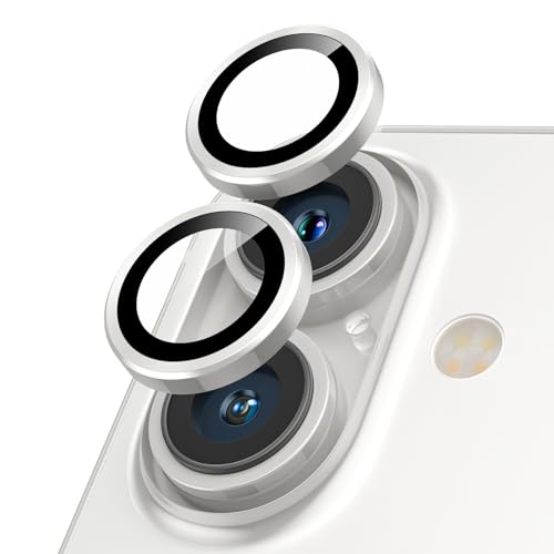 iPhone 16 / 16 Plus用 カメラカバー カメラフィルム 強化ガラス アルミ合金 アイフォン16 / 16Plus用 カメラ保護 キズ防止 耐衝撃 高透過率 黒縁取り 露出オーバー防止 極薄 レンズカバー プロテクター シルバー 送料無料 103,045円