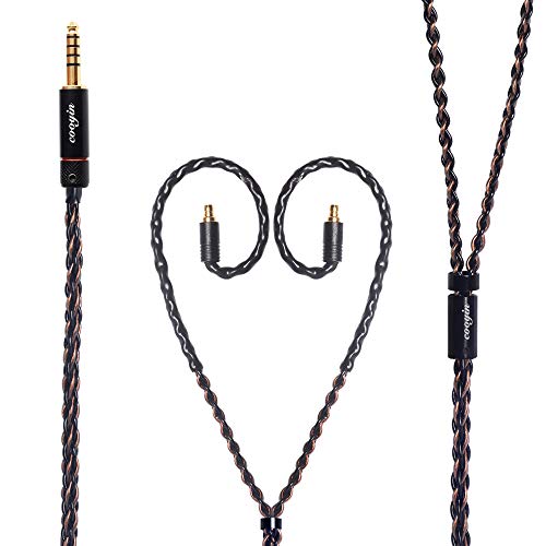 リケーブル イヤ電話機 有線テレビ OCC用 8芯 単たま物銅と銀メッキ単たま物銅 Sennheiser用 ie500pro ie400pro ie100pro等に其れ相応 4.4粍 引っ切り無い型 取り替えっこ品 入れ代わり品 取り替えっこ用 アクセサリー・部品-TV・オーディオ・カメラ