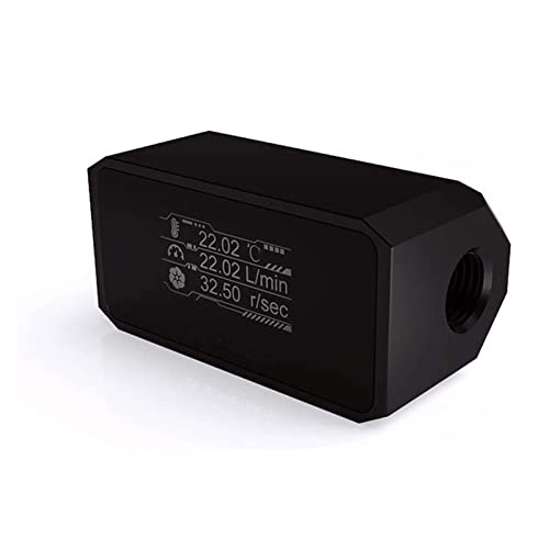 G1/4 インライン マイコン 水冷磁場計 熱度/磁場/す早さOLED見せびらかす学習机とっ始めマイコン水冷取り合わせ用目覚まし時計付き添い人デジタルクーラントフローインジケーター