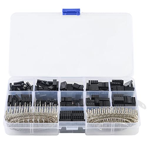 デュポンコネクタセット2.54mm ピッチ オス メス ジャンパーピン 配線コネクタ QIコネクタ 配線コネクタ (620個 収納ケース付き) 送料無料