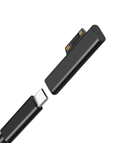 Type-C Surface PD 対応 充電アダプタ 充電器 充電アダプター 変換 コネクタ 充電ケーブル 15V / 3A PD出力をサポート 65W (45W未満の電源やモバイル電源には対応していません) Surface Pro7 / Pro6 / Pro5 / Pro4 / Por3 / Laptop3 / 2 / 1 / Book2 / Book1 ...