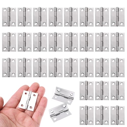 蝶番 ステンレス 4穴スライド丁番 ヒンジ ドア用金物 ドアハード カップボード蝶番 ドアバット蝶番 ドアバットヒンジ 金具 ドア ジュエリーボックス 平丁番 31*44mm 30枚入 送料無料