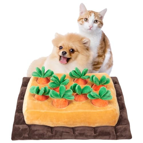 にんじん畑 にんじん収穫隊 犬 おもちゃ ペット用品 知育玩具 犬 にんじん ノーズワークマット おやつ隠し 噛む 運動不足 ストレス解消 家の破壊防止対策 いぬおもちゃ (8個にんじん)