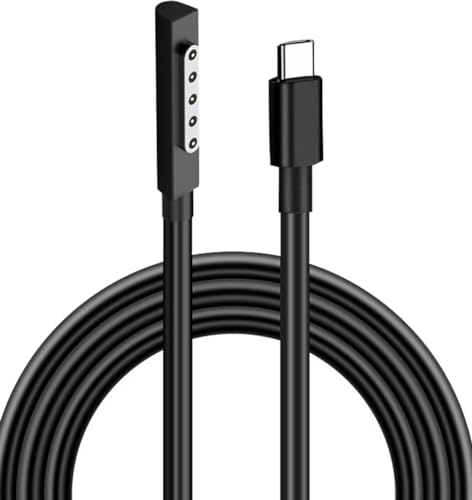 Surface 充電ケーブル 充電器 Type-C 15V / 3A 100W PD出力をサポート (45W未満の電源やモバイル電源には対応していません) 150MM Surface pro 1 / 2 / Surface RT / Surface 1512 1516 1536 対応 充電アダプター 充電保護 送料無料