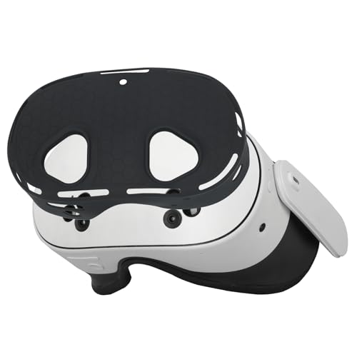 Meta Quest 3S シリコン ヘルメット保護カバー 対応機種 Quest 3S 耐スクラッチ性 耐衝撃性 防塵性 洗える 防汗 交換用 互換品 代替品 Quest 3S VR アクセサリー (ブラック)