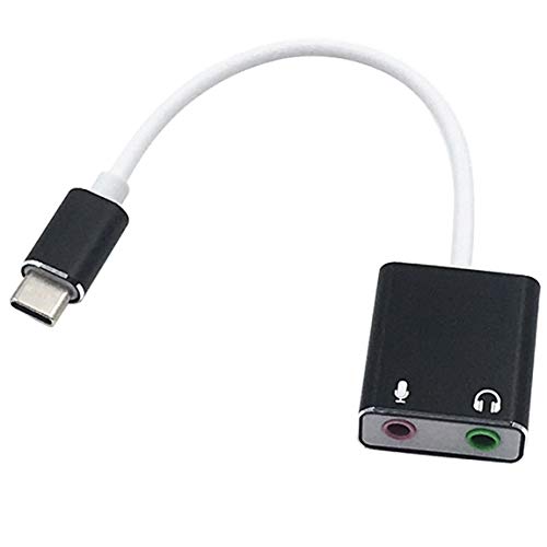 Type-C 3.5mm変換アダプタャック ヘッドホン / マイク端子 プラグアンドプレイ Type C外付け サウンドカードUSB C オーディオ 3.5MM変換アダプタ 送料無料