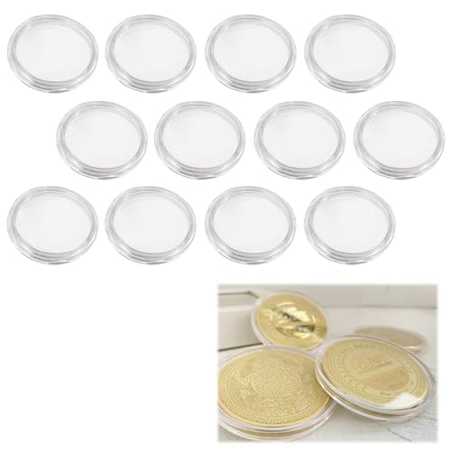 コイン ケース カプセル コインホルダー 内径46mm 保護 透明 プラスチック コインケース クリアケース コレクション 記念 硬貨 保管 収納 便利 コインコレクション用 [12個セット] 送料無料
