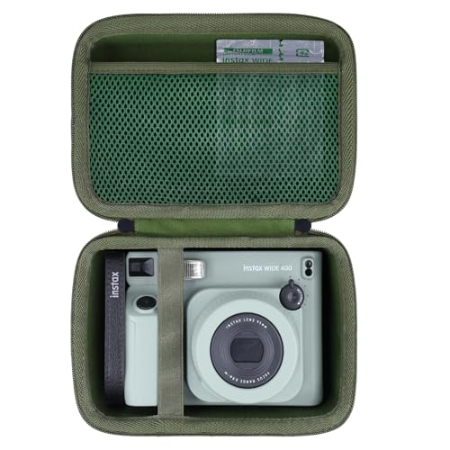 富士フイルム FUJIFILM インスタントカメラ チェキWIDE instax WIDE 400 INS WIDE 400 収納ケース 保護ケース 軽量 保護 収納 旅行 出張 持ち運び 代替品 互換品 (ケースのみ) グリーン-