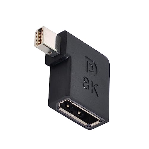 ミニ DisplayPort 1.4 オス - DP メス アングル アダプター Ultra-HD UHD ビデオ PC ラップトップ モニター用 8K 60hz 4K 144hz 7680*4320 高速帯域幅 送料無料