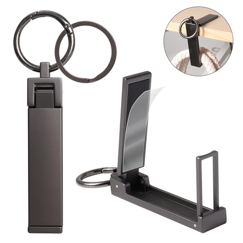 バッグハンガー テーブルフック カバン フック 耐荷重18Kg 鞄掛け フック バッグフック スマホスタンド機能付き フック伸び リュックハンガー 携帯便利 オフィス 出張 旅行 外出用 カラビナ付き(マットブラック) 送料無料