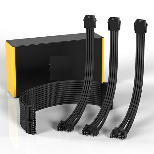 楽天市場】【翌日発送】 PC電源 延長ケーブル 30cm スリーブ atx電源