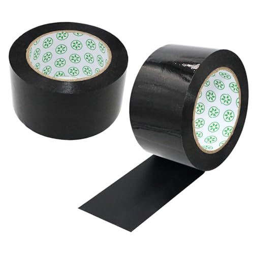 工事用 マスキングテープ 幅50mm×長さ50m 工事用 多用途ペインティング用テープ 黒 2巻セット