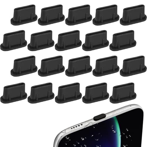 USB Type C カバー キャップ コネクタカバー シリコン 蓋 防塵 保護カバー 充電口 コネクタ ダストプラグ (20個入り ブラック) 送料無料