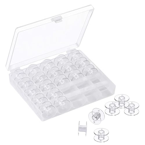 ミシン ボビン 家庭用ミシンボビン ボビンホルダー 透明ボビン プラスチック製ボビン ミシン付属品 収納ケース付 裁縫道具 ハンドメイド材料 繰り返し使える 25個セット 送料無料 103,045円