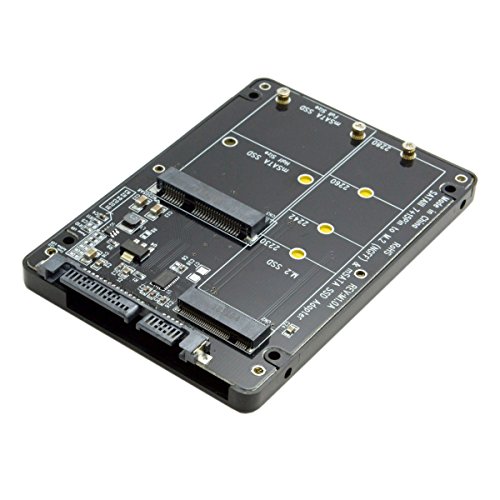 2イン1コンボ M.2 NGFF Bキー & mSATA SSD to SATA 3.0 アダプターコンバーターケースエンクロージャ 送料無料