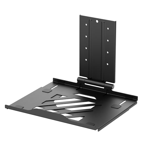 ノートパソコンスタンド ラップトップホルダー VESA 75×75 モニターアーム対応 (120mmファン対応) 最大17インチノートパソコン対応 ブラック (ファンなし)