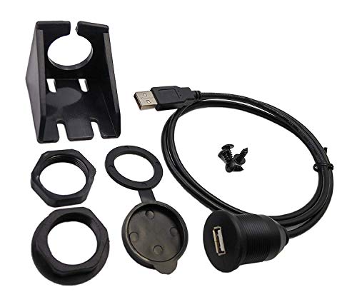 USB 拡張 パネルフラッシュ マウントケーブル 1M 車 トラック ボート オートバイ用