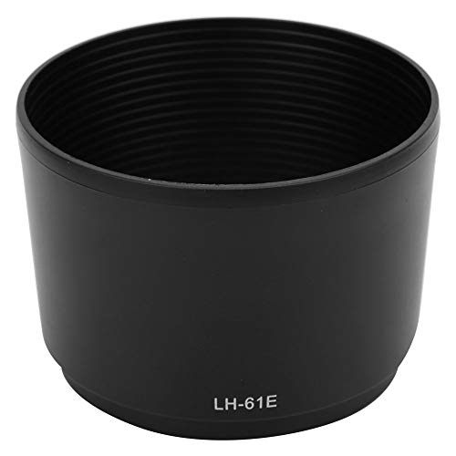 カメラレンズフード LH-61E プラスチックレンズフード オリンパス70-300mm f / 4.8-6.7カメラ用 チューリップフラワーレンズフード ブラック 互換品 代替品