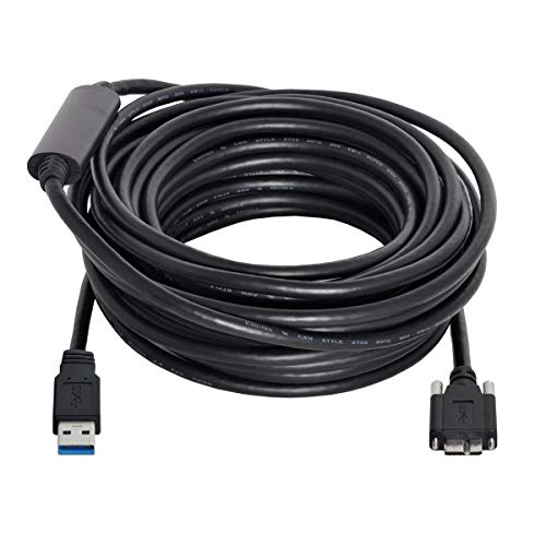 Micro USB 3.0 ケーブル USB 3.0 Type A オス Micro B オスケーブル リピーター チップセット / マウント パネル ネジ付き 8.0M｜LAVETT