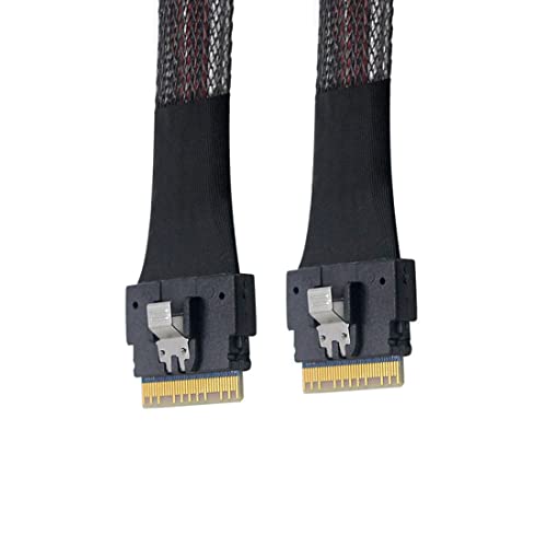 SFF-8654 8i 74いの一番 進行掛り 牡 → SFF-8654 74いの一番 牡 PCI-E か細い伝達ルート SAS 4.0 かっこうの的有線テレビ 50糎