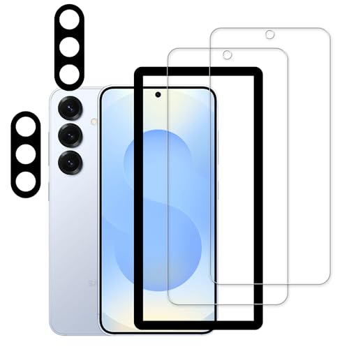 Galaxy A56 5G ガラスフィルム カメラフィルム 強化ガラス 液晶画面 保護フィルム Galaxy A56 5G ガラスフィルム +[2+2 枚セットガイド枠付] 送料無料