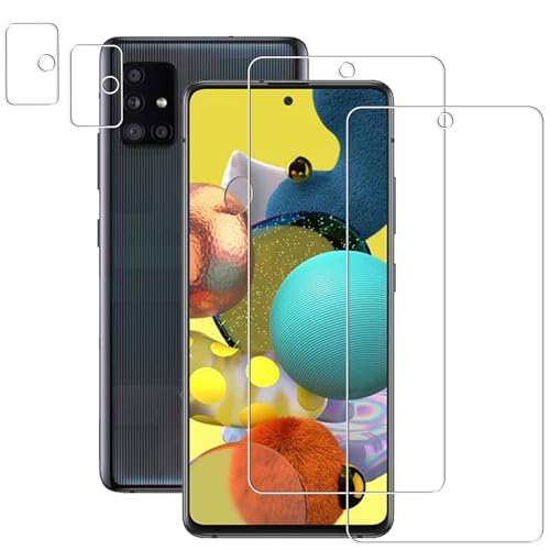 Galaxy A51 5G SCG07 / SC-54A ガラスフィルム カメラフィルム 強化ガラス 指紋認証 液晶画面 保護フィルム Galaxy a51保護フィルム[2+2 枚セット] 送料無料