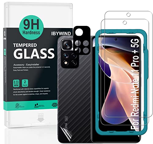 Redmi Note 11 Pro+ 5G / Redmi Note 11 Pro Plus 5G 6.67' ガラスフィルム 強化ガラス 保護 フィルム 2枚セット カメラレンズプロテクター付き (金属材料) 背面保護フィルム付き 簡単装着キット付き 送料無料 103,045円